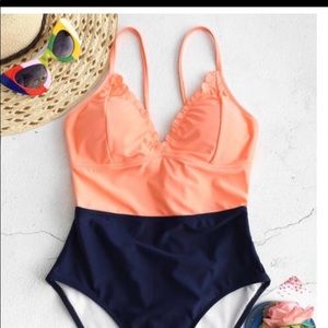 NWT Zaful two toned high rise one piece